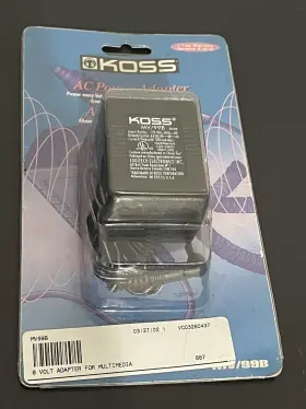 Koss Mv/99a New Mv/99b Ac Adapter 6 Volts 500 Ma