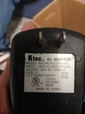 KA12A240120016U KTEC Ac Adapter Power Supply KA12A240120016U KTEC Ac Adapter Power Supply