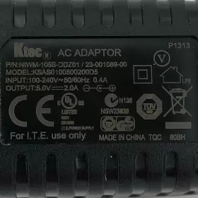 NWM-105S-DDZ01 KTEC Power Supply Wall Ac Adapter Plug #2