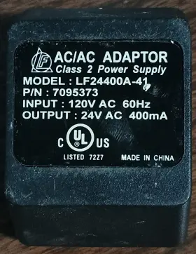 Lf 7095373 Ac/ac Adapter Class 2 Power Supply Lf24400a-41 P/n