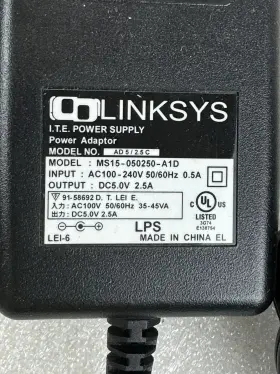 MS15-050250-A10 LINKSYS Power Supply Adapter Plug #3