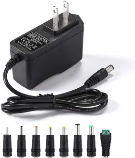 Litstar 313033170115 12v 2a Ac Adapter Charger Replacement With 8 Tips Regulated 12 Volts 2000ma
