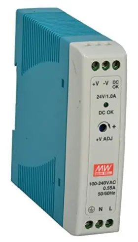 Mean Well 1943385 Mdr-20-24 Ac To Dc Din-rail Power Supply 24v 1 Amp 24w 1.5 Inch
