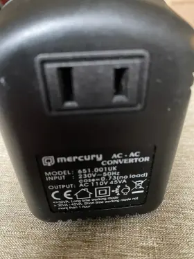 651.0001UK MERCURY Step Down Travel Voltage Converter #3