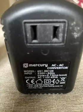 651.0001UK MERCURY Step Down Travel Voltage Converter