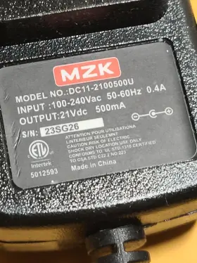 DC11-2100500U MZK Volt Ac Wall Power Adapter #3 DC11-2100500U MZK Volt Ac Wall Power Adapter #3