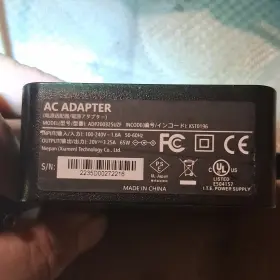 Niepan Xiamen Technology Co. Ltd. Adp200325uzf Ac/dc Adapter 20v 3.25a Black Barrel Connector