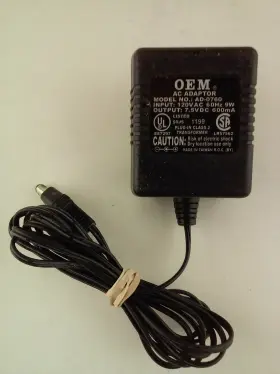 Oem Ad-0760 Power Supply Ac Adapter 7.5v 600ma