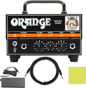 Orange Pch10 Md20 20w Mini Guitar Amplifier Head Bundle With Pig Hog Cable And Power Supply