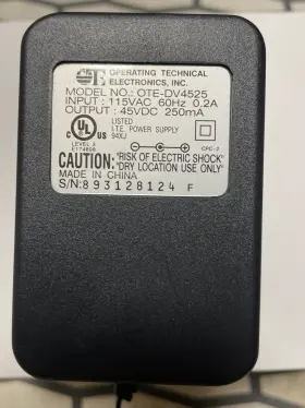 Ote Ote-dv4525 Genuine Power Supply Ac/dc Charging Adapter 45v 0.25a 11w Ote Ote-dv4525 Genuine Power Supply Ac/dc Charging Adapter 45v 0.25a 11w