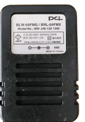 Pci Blw-04fmg Buffalo Router Power Supply Ac Adapter Model / Brl-04mx - Dc 12v 1.2a Pci Blw-04fmg Buffalo Router Power Supply Ac Adapter Model / Brl-04mx - Dc 12v 1.2a