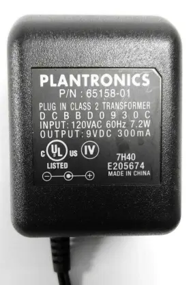 Plantronics 639277172815 Power Adapter P/n 65158-01 Model Etm1217-03r