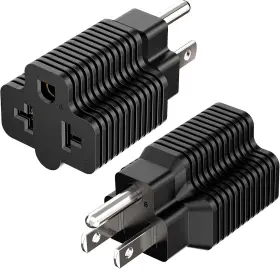 Plugrand Pa-0339-2 4-in-1 15 Amp Ac Plug To 20 T Blade Adapter 5-15p 5-20r 6-15r 6-20r
