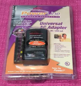 Powerline 027005900159 Universal Ac Adapter Platinum Series 3-12v Dc/600 Ma - New Sealed Powerline 027005900159 Universal Ac Adapter Platinum Series 3-12v Dc/600 Ma - New Sealed