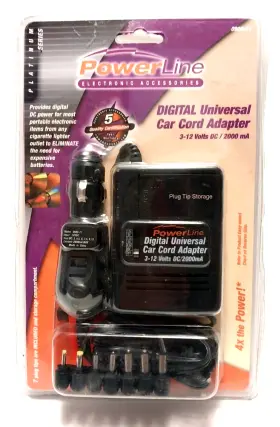 Powerline 027005900210 Platinum Series Digital Universal Car Cord Adapter 0900-21 / New