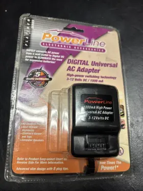 Powerline 0900-33 Model 1000ma Universal Ac Adapter 3-12vdc New Powerline 0900-33 Model 1000ma Universal Ac Adapter 3-12vdc New