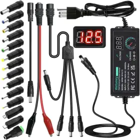 Proxxi 313035175149 Adjustable Universal Power Supply 3v-24v 3a Ac/dc Adapter With 14 Tips