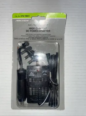 Radioshack 270-1562c Radio Shack Archer High Current Dc Power Adapter Auto Cig Lighter New