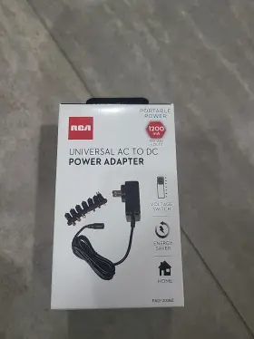 Rca 044476140181 Universal Ac To Dc Power Adapter W Adjustable Voltage 100-240v 1200ma