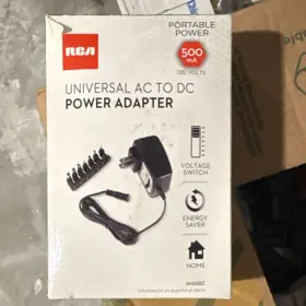 Rca Ah508bz Universal Ac To Dc Power Adapter 500ma 120v Black Voltage Switch