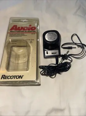 Recoton 044102111004 Dual Multi-volt Amperage Ac Adapter Dc 6 Way Plug 3 4.5 7.5 9 12v