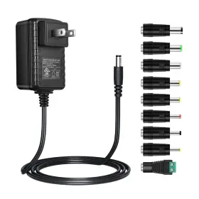 Security-01 Fj-12v2a 9 Universal 12v 2a Power Supply Charger With 9x Adapter Dc Connectors Dc12v 200