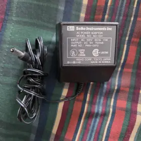 Seiko Instruments Pma-0970 Vintage Ad-001 120v 60hz 11w Ac Adapter Dc 9v 700ma