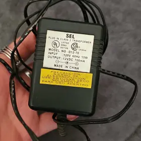 Sel D12-70 Ac/dc Adapter Plug-in Transformer 12v Black Barrel Connector Male