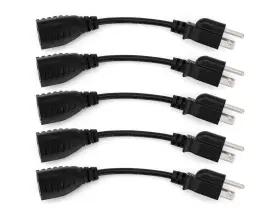 Sewell Sw-30376-5p 6-inch Power Extension Cable 5-pack Outlet Saver 18 Awg