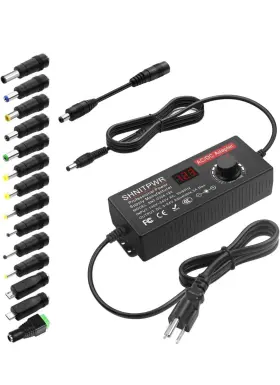 Shnitpwr 619191117338 Ac Adapter 120w Universal Power 4v 5v 6v 9v 12v 15v 18v 19v 20v 24v Adju