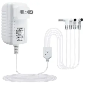 Sigeiy 605883908179 Sigely 4.5v White Power Adapter Compatible With Lemax Lighted Accessory