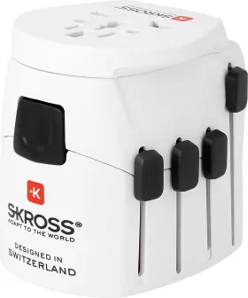 Skross 1.103175 Pro World Travel Adapter With Ground Plugs