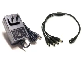 Soltech 12v2adummy1 12v Security Camera Power Supply Adapter With 4-way Dc Splitter 100-24