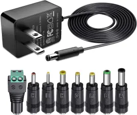 Soulbay Gfdq3l-1201000u 12v 1a Ac Adapter Charger Replacement With 8 Tips Dc12v Power Supply Cord
