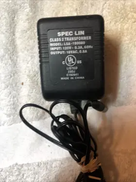 Spec Lin E192841 L5a-180080 Ac Adapter 18 Vac 0.8a Been Tested Good