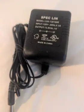 Spec-lin L5a-138100r Ac Adapter