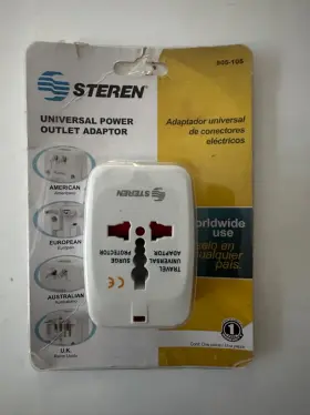 Steren 501483170295 #9050-105 Universal Ac/dc Power Outlet Adaptor New Sealed Free Ship