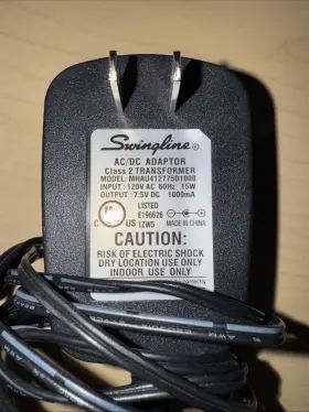 Swingline Mhau412775d1000 Ac/dc Adapter Comparable Electric Stapler