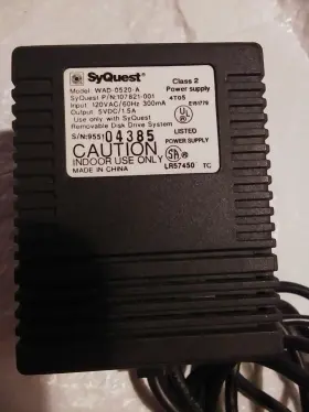 Syquest Waf-0d-0520-a Wad-0520-a Replacement Power Supply 5vdc 1.5a 107821-001 For Parts Only