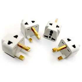 Tmvel 799975050041 Plug Adaptor England Uk Hong Kong 2-in-1 Universal Type G - 4 Pack Travel A