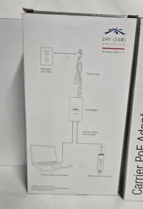 Ubiquiti Poe-24-24w Power Over Ethernet Adapter Carrier Poe- 24v 24w Ubiquiti Poe-24-24w Power Over Ethernet Adapter Carrier Poe- 24v 24w