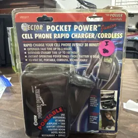 Vector 617977001956 Pocket Power Junior Cell Phone Rapid Charger / Cordless Vec017