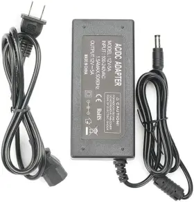 Velain 726084611009 12v 5a Power Supply Adapter Ac100-240v To Dc12v Converter Transformer With 5.5x