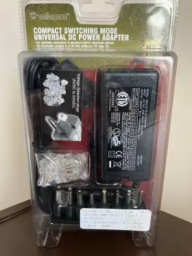 Velleman Pssmv7u Compact Switching Mode Universal Dc Power Adapter 36w New