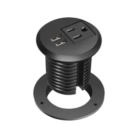 Versadesk Vpg01-b Versapower Grommet In-desk Power Outlet 1 Ac 2 Usb Desk Charging Hub Etl