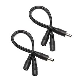 Vonoto 799392282483 2 Pack Dc 5.5x2.1mm 1 Male To Female Adapter Cable Barrel Plug Splitter