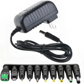 Xwnv Azr-2024030116nusd 13.5v 1a Switching Power Supply 30w Universal Cord 10 Multi Jacks Black