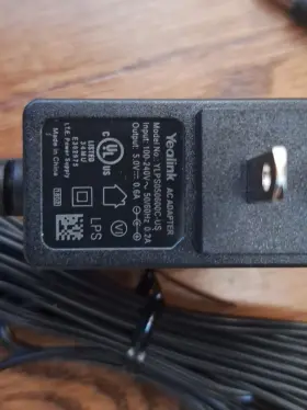 Yealink Ylps050600c 2 5v/0.6a Ac Adapter Wall Charger - Black 1 Dve Cisco Phones 4