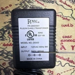 Royal 9v 300ma Ac/dc Adapter Black 6ft Ul Us Ac Male To Barrel Plug D9300. Fixed Price $11.99.