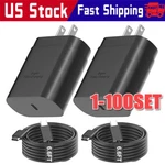 25w Type Usb-c Fast Wall Charger+6ft Cable For Samsung Galaxy S20 S21 5g Lot Us. Fixed Price $427.68.